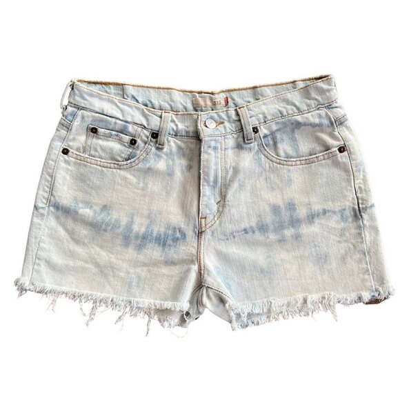 Levi's 515 Jean Shorts Women's 8 Raw Hem Denim Cut Off Y2K Rodeo Daisy Festival - Picture 1 of 11